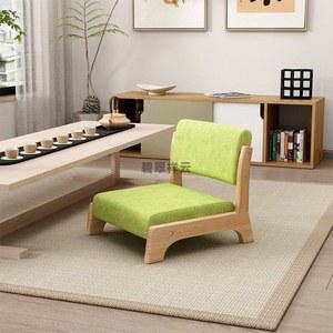 앉은 뱅이 등받이 의자 오크 낮은 면쿠션 식당 달린 명상 원목 회색 리클라이너 좌식 체어