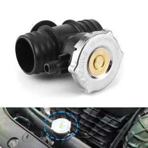 Bookeel 자동차 라디에이터 캡 커넥터 1개, 라디에이터 냉각수 4방향 필러 + 보호 캡, 교체용 OEM #5511690