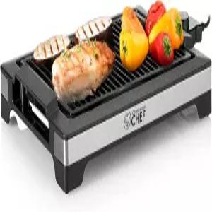 탁상용 조리대 또는 주방용 상업용 셰프 실내 그릴 온도 조절이 가능한 1600W 전기 실내용 스테인리스 스틸