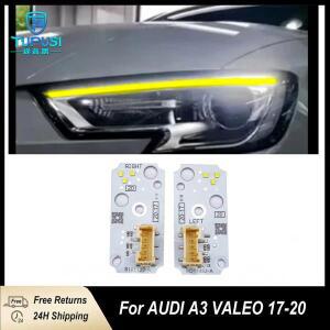 아우디 A3 VALEO 2017-2020 주간 주행등 모듈용 2PCS 노란색 LED DRL 보드 8V0998473 90070223 제논 헤드라