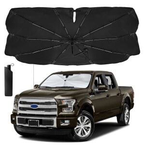 차량용 에코노어 우산 앞유리 선쉐이드 | 접이식 UV 차단기 앞유리 선쉐이드 | 수납 파우치 우산 쉐이드