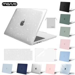 MOSISO MacBook Air 13.6 케이스 M4 A3240 M3 A3113 M2 A2681 Pro16 반짝이는 글리터 하드 쉘 및 키보드 커