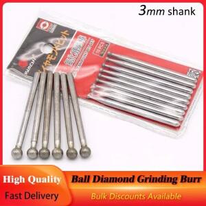 옥유리 드레멜 로타리용 조각 비트 볼 다이아몬드 및 CBN 그라인딩 헤드 버 포인트 3M 호환m 생크 1mm-6mm