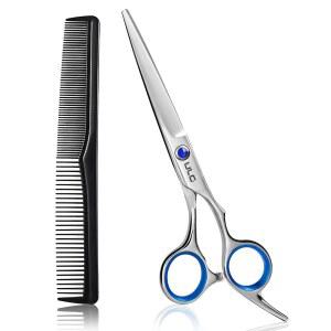 ULG 헤어 커팅 가위, 전문가용 가위 6.5인치 오른손 면도날 가장자리 이발사, 일본 스테인리스 스틸로 만든 빗살롱 손으로 깎기