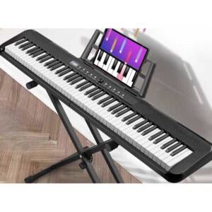 쿨사운드 전자피아노 초보자 입문용 핸드롤피아노 휴대용 핑크 61건반 피아노 악기 키보드