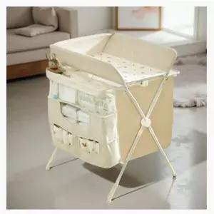 기저귀 갈이대 수납함 아기 용품 수납 보관 바구니 트롤리 바구니