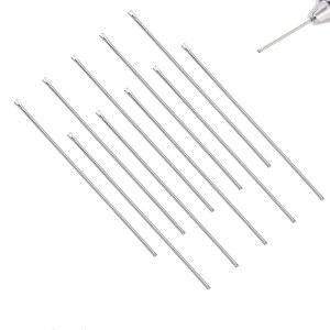 핸드메이커 10개 인형 털 뿌리 뽑기 도구, 0.6mm 스테인리스 스틸 헤어 리루트 바늘 리헤어 도구 액세서리 DIY BJD 가발 수리 공예 프로젝트를 위한 용품 제작