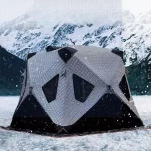 빙어낚시 육각 텐트 큐브 누빔 겨울 방한 원터치 얼음
