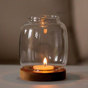 투명 유리 티라이트 캔들 버너 오일 워머 홀더 스토브 장식 촛불 램프