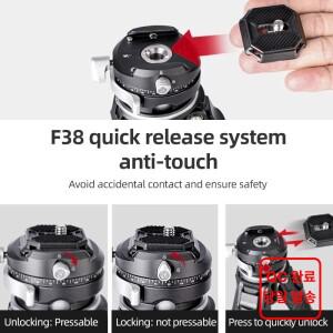 코만 제로 X 제로 Y/ V 제로 F38 경량 카본 여행용 삼각대 (확장형 1/4 나사 포함 360도 조절 가능한 볼헤