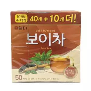 담터 진하고 향긋한 보이차 50T 티백/건강차/추출/미니/농축/우려/효능/보이/마시기/우려먹는차/가정용