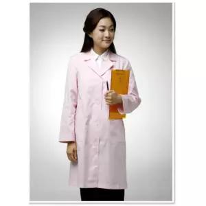 교사용 실험복 핑크 면혼방 실험 의사 가운 실습 피부관리사 영양사 약사
