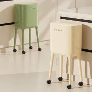 압착 개폐식 있는 거실용 내구성 플라스틱 쓰레기통 뚜껑이 대용량 타원형 주방 굽힘 높은 없는 다리