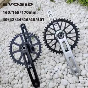 자전거파워미터 EVOSID 초경량 바이크 크랭크 160165170mm 그래블 자전거 크랭크셋 8단 9-12단 폴딩 일체형