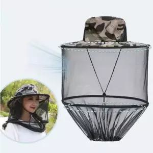 낚시모자 모기 잔솔 벌모자 벌망 양봉 방충 여름 벌초 용