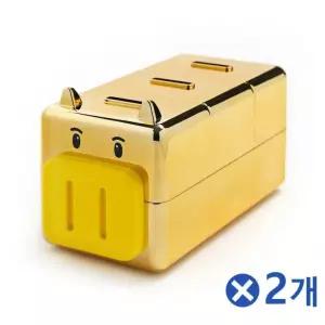 금고 3칸 골드 돼지저금통 대-색상랜덤x2개 가정용