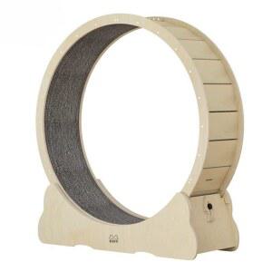 무소음 캣휠 쳇바퀴 달리기 해소 스트레스 나무색 스크래쳐 S 보드