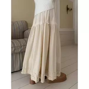 [엘루이즈] 도하엘 모리걸 코지 벨벳 프릴 밴딩 스커트(4color)