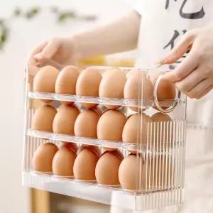 반자동 30구 냉장고 계란 달걀 에그 정리 트레이 정리함 케이스 홀더 보관함