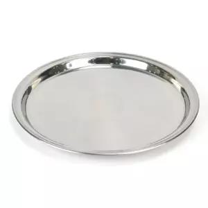 스텐 쟁반 카페 트레이 원형 쟁반 서빙 쟁반 33.5CM