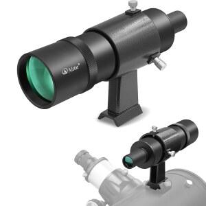 망원경용 알스타 파인더스코프, 파인더 스코프 9x50 스트레이트 스루 보정되지 않은 이미지 망원경 파인더, 천문학 십자형 및 브래킷이 있는 완전 다중 코팅 액세서리