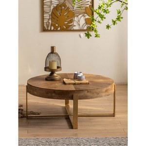 티테이블 장식 원형 좌탁 거실 책상 커피테이블 원목