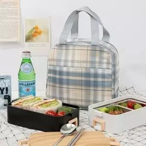 ( )체크 도시락 가방 보온 보냉 백 피크닉 소풍 가방