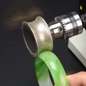 15-50mm 곡선 연마 헤드 오목 다이아몬드 휠 유리 원형 핏 링 아크 팔찌 옥 보석 광택 도구