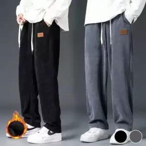 [라일리여성의류] Rly 일자핏 트렌디 골덴소재기모안감 고무줄 바텀스