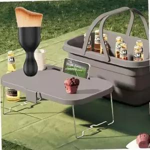 자동차 트렁크 정리함 테이블 2in1 먼지 브러쉬 세트