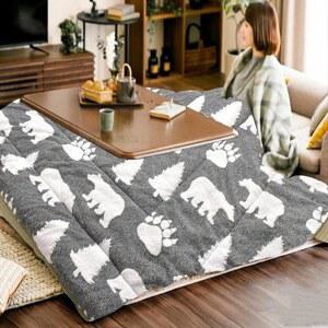 MNJVCFDS 일본식 코타츠 테이블 난방 겨울 다다미 담요 노트북 침대 거실 이불 커피 티 플로어 데스크, 사각 나무 다기능 스토브 식탁 세트