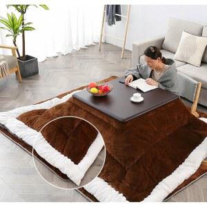 담요와 히터가 포함된 MNJVCFDS 코타츠 테이블 세트, 다기능 일본 책상, 타타미 커피 티 솔리드 우드 로우 테이블, 주방/거실/침실/발코니용