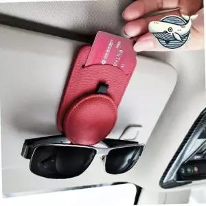 차량용 선글라스 수납케이스 카드 보관함 레드