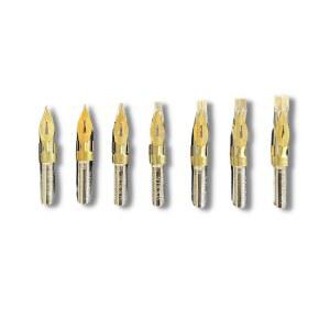 JY 캘리그라피 타치카와 플랫 고딕 시리즈 탄성 피스 펜 C 2 펜촉 세트 딥 이태릭 영어