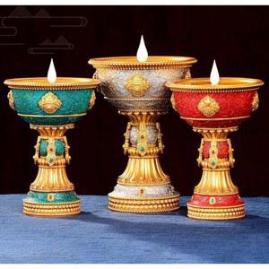 법당 LED 캔들 촛불 원목 전기초 직경 제단 블루 램프 미륵불 스님 대형 사찰 매장