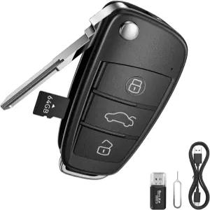 DTCRCH 64G 1080P HD 미니 카메라 가정 용 소형 유모 모션 감지용 차키키링 루프 녹화 야간 투시 사진 촬영