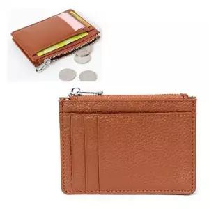 예쁜 카드 수납 지갑 홀더 가죽 케이스 라이트 브라운 W3C94EE