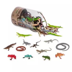 미니 파충류 피규어 세트 도마뱀 개구리 모형장난감 남아 유치원