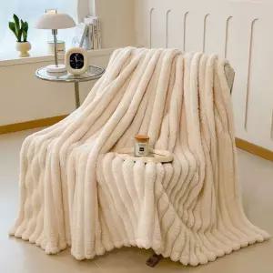 토끼털 담요이불 부드러운 융털 담요 미니 싱글사이즈