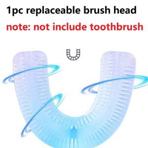 U자형 전동 칫솔용 실리콘 교체용 브러시 헤드