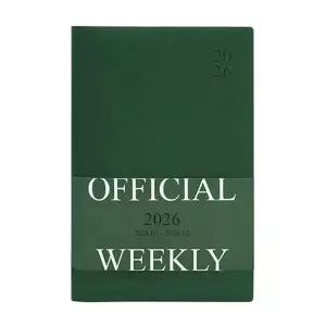 인디고 다이어리 2026 오피셜 열두달 B6 위클리 스케줄러 날짜형 32절 주간 업무용 그린