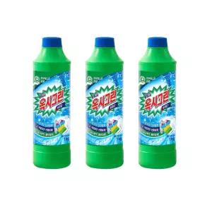 옥시레킷벤키저 옥시크린 분말 표백제 일반 드럼 겸용 1kg x 3개