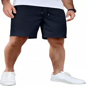 COOFANDY 남성 캐주얼 반바지 면 신축성 허리 드로스트링 경량 여름 해변