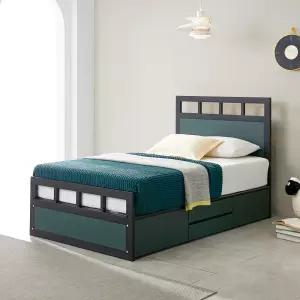 가구페스타 인텐스 철제 수납침대 침대프레임 SS(슈퍼싱글) 딥그린