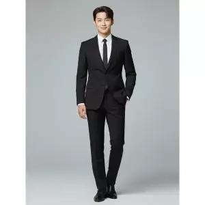[하프클럽/BY파크랜드]블랙 모혼방 스트레치 수트 셋업-ASS23951_APS23951