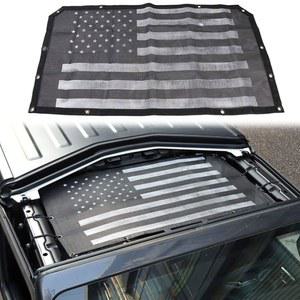 JeCar 메시 탑 햇빛 가리개 JL 전면 UV 차단 2018-2023 지프 랭글러 2도어 및 4도어