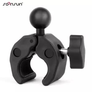램마운트거치대 SOONSUN 1 볼 클램프 마운트 RAM B 1인치 더블 소켓 암 라운드 자전거 오토바이 전화 홀더
