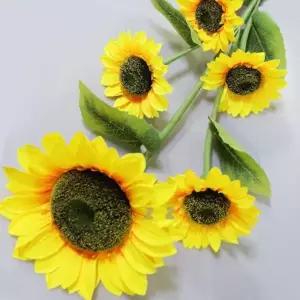 [골드스마일]해바라기 조화 인테리어 120cm 소품 조화꽃 5송이 조화 인테리어조화