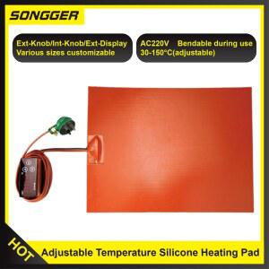실리콘 히팅 패드 220V 온도 조절 가능 디지털 컨트롤러 조절기 스마트폰 분해용 사탕 가열 산업용 전열판