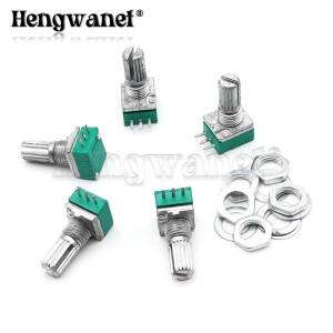 5Pcs 전위차계 산업용 스위치 RK097N 3Pin B1K 5K 10K 20K 오디오 샤프트 15mm 증폭기 씰링
